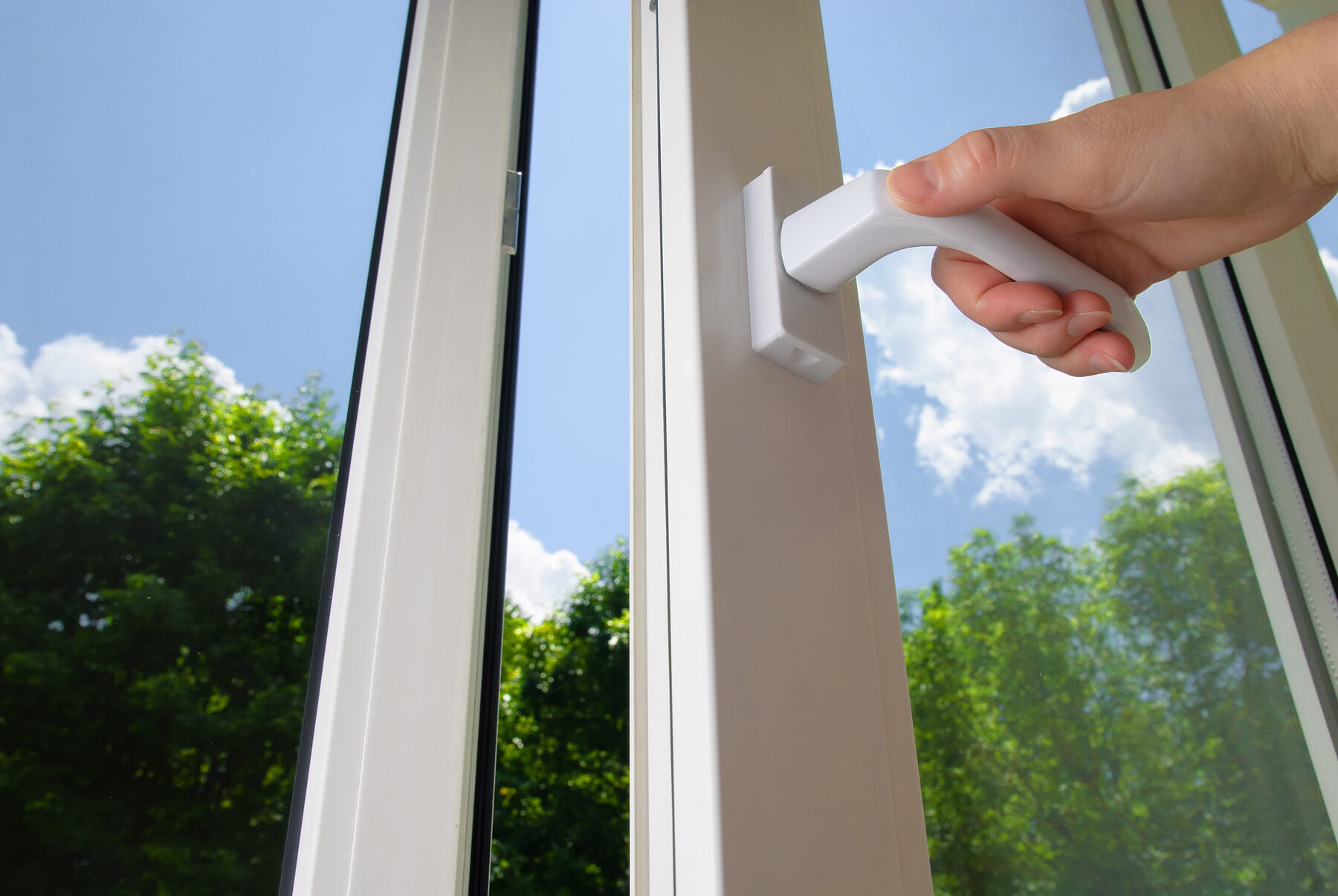 Modern handles and multi-point locks as standard.