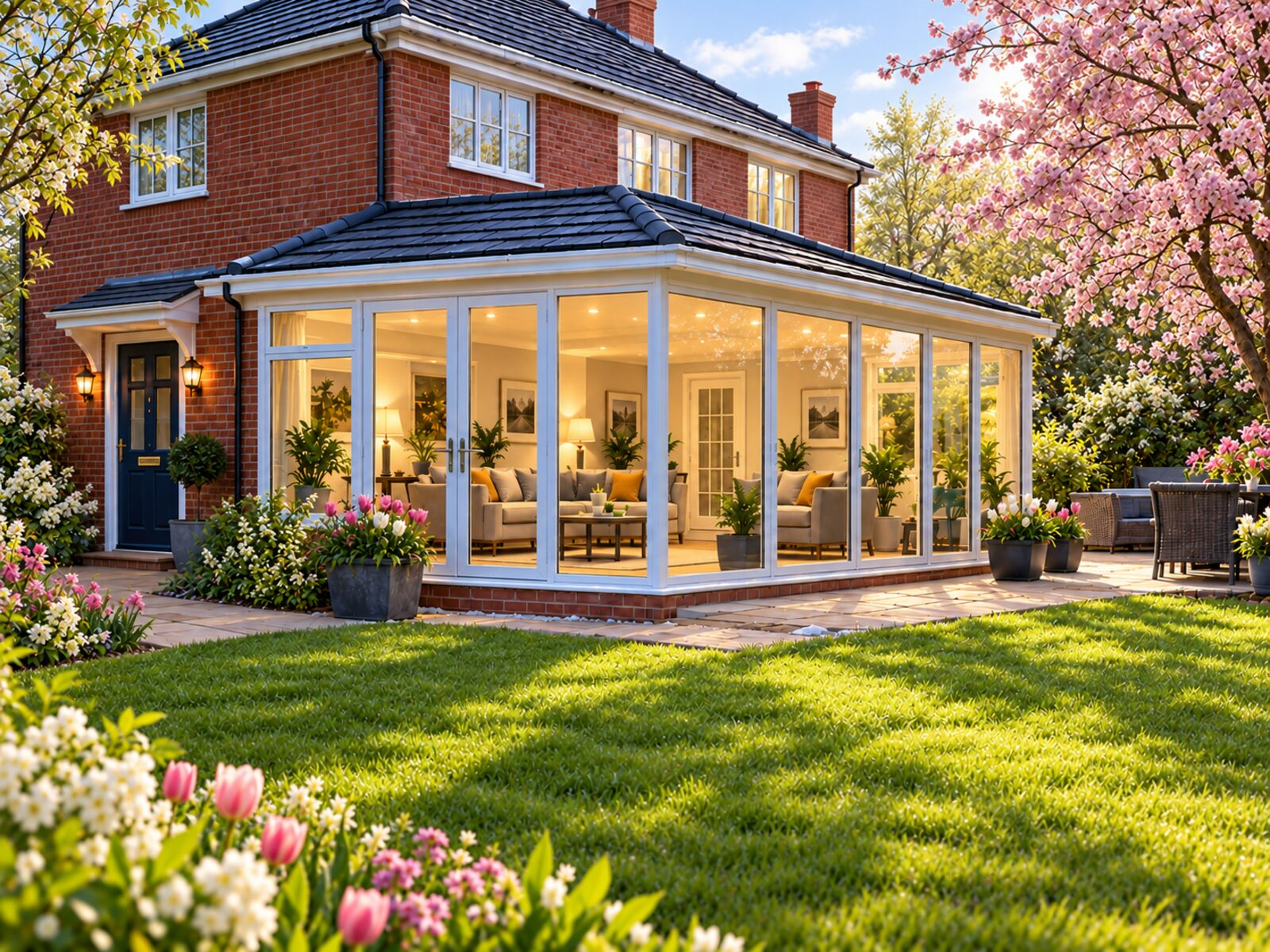 The same conservatory in spring