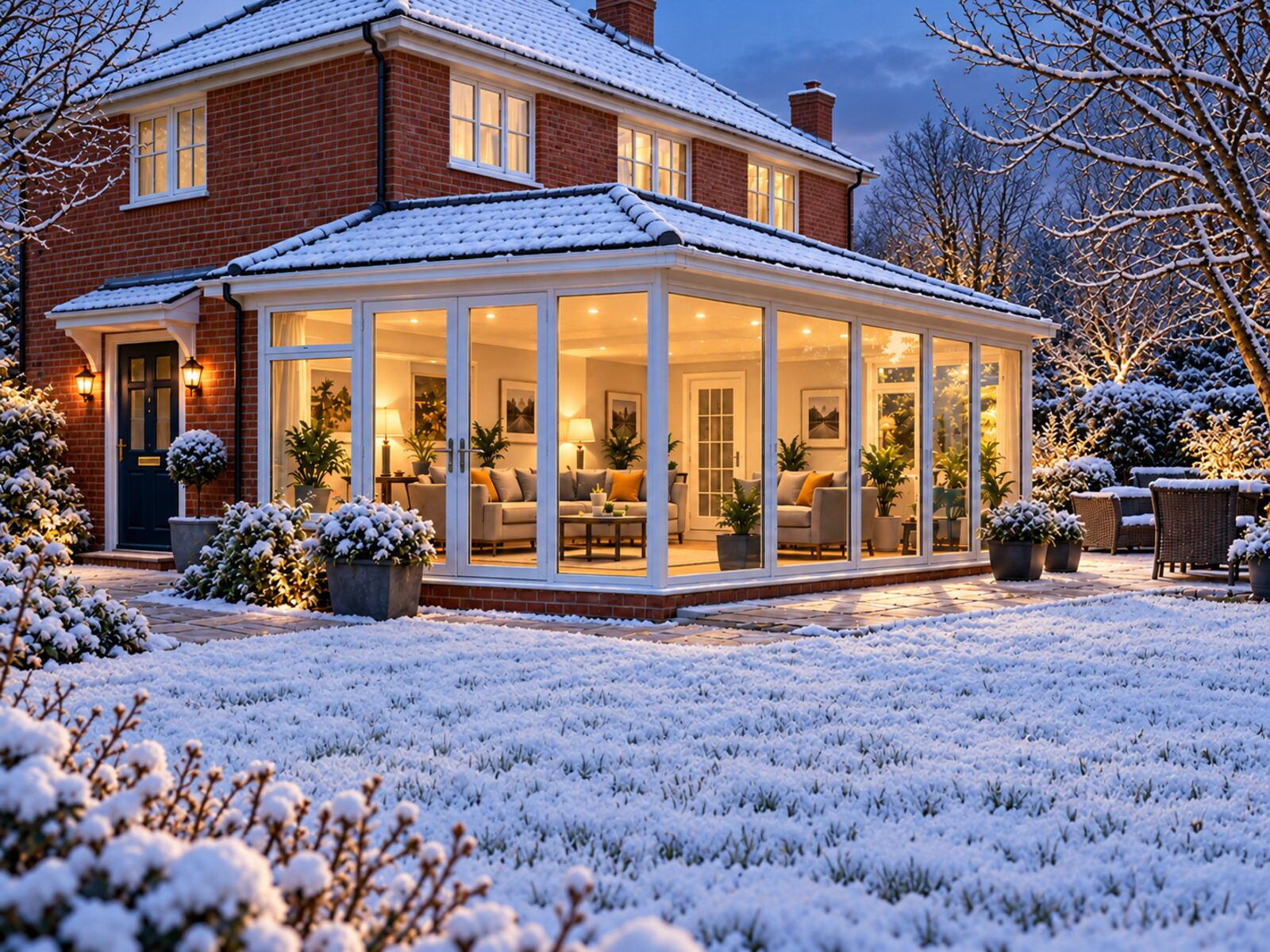 The same conservatory in winter