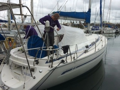 The spray hood on Bavaria 32 process