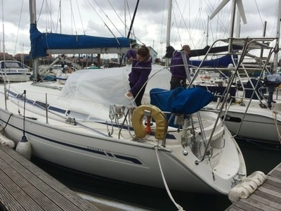 The spray hood on Bavaria 32 process