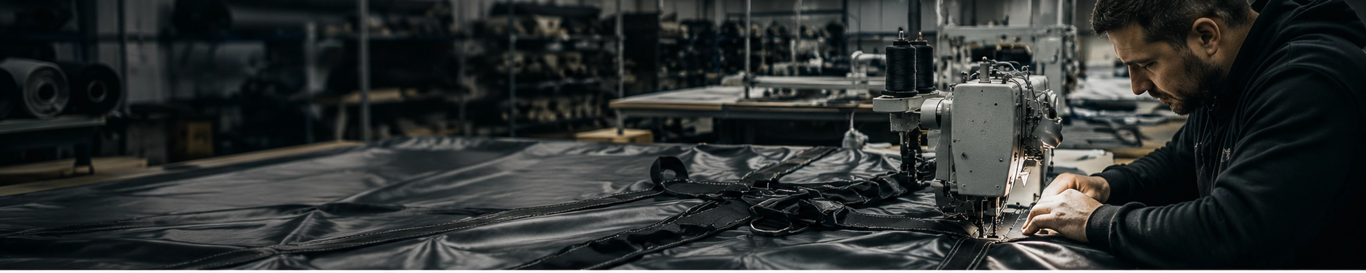 Industrial textile cover commercial sewing