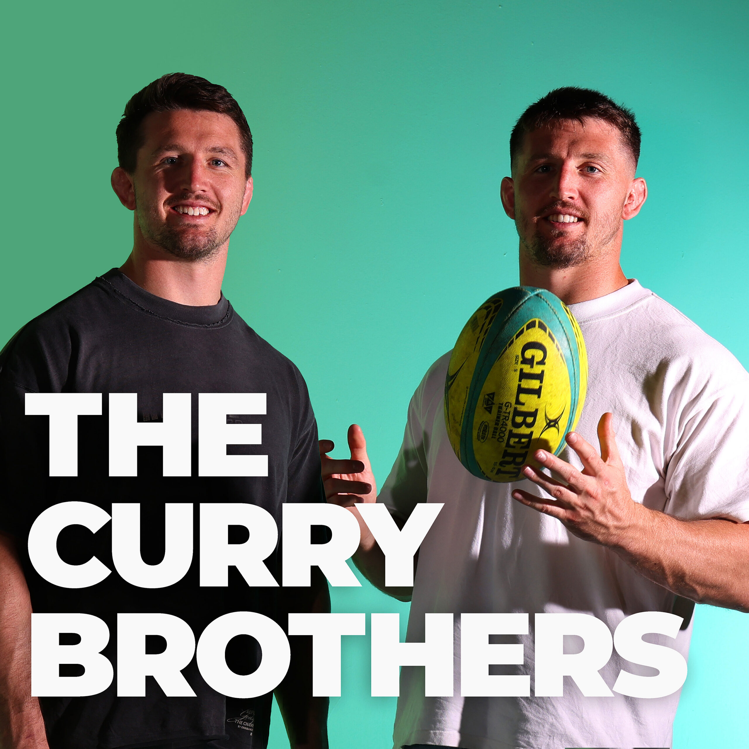 Episode artwork — The Curry Brothers with rugby ball