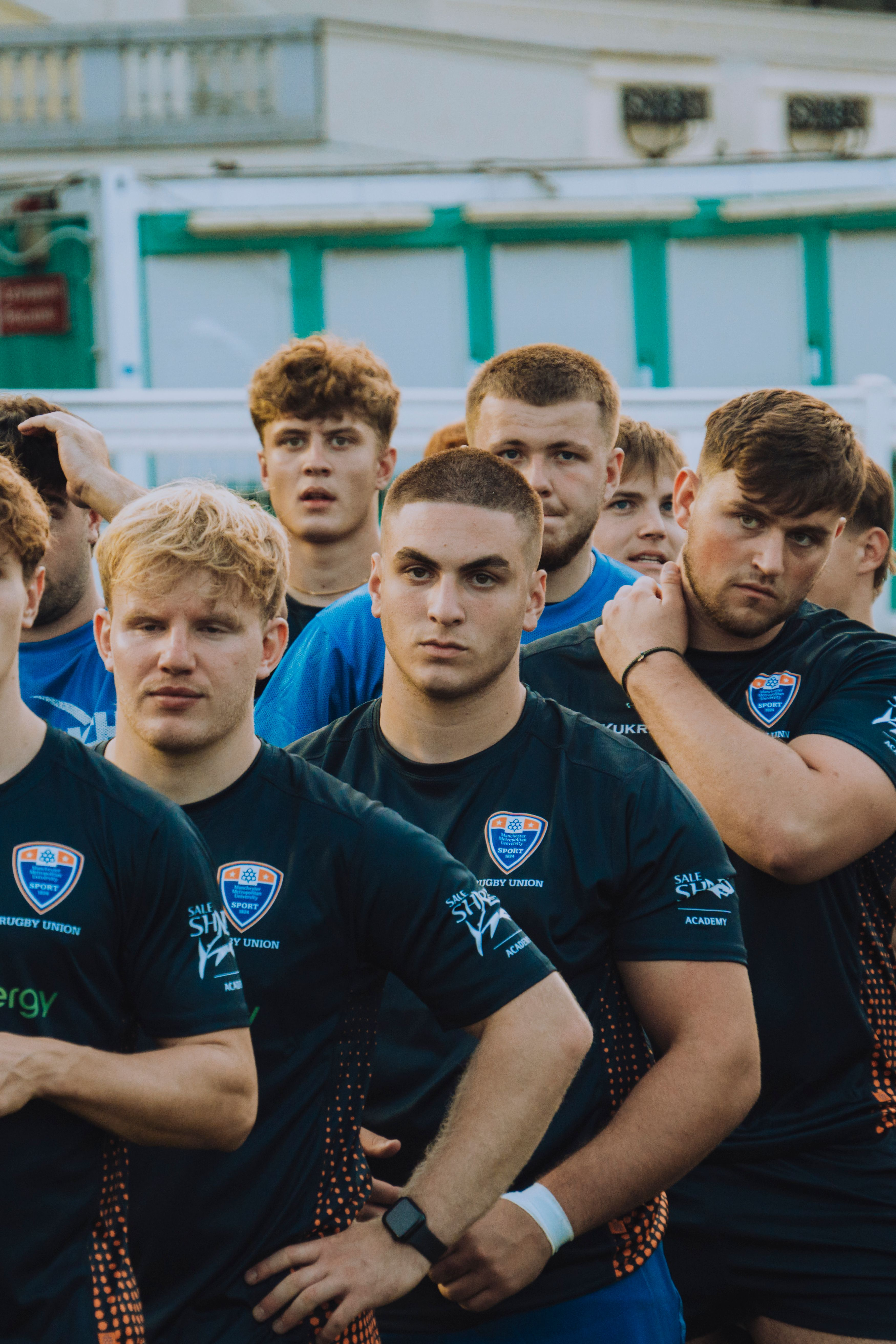 Academy squad lined up in training kit before a session