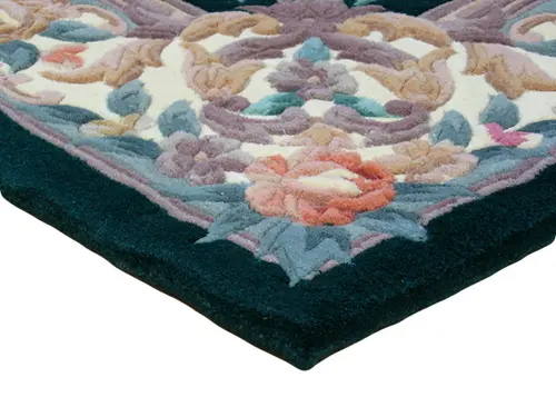 Premier Superwashed Chinese Rug - Green - Luxury handknotted Chinese Rug D.361