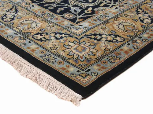 Very fine indo Persian - Blue - Handknotted rug with Persian design IPF004