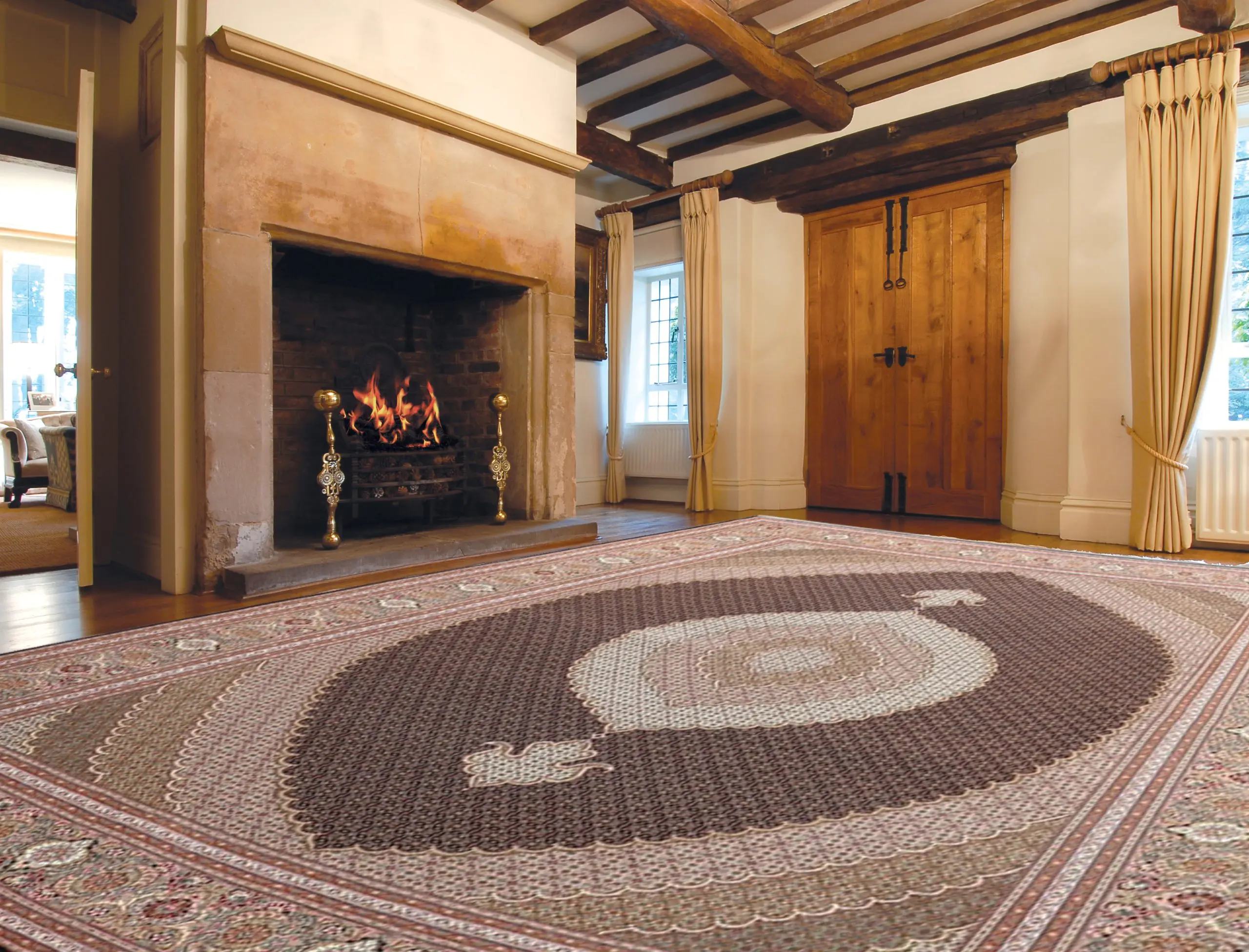 Persian Mahi Tabriz Rug QMT029088 400x302