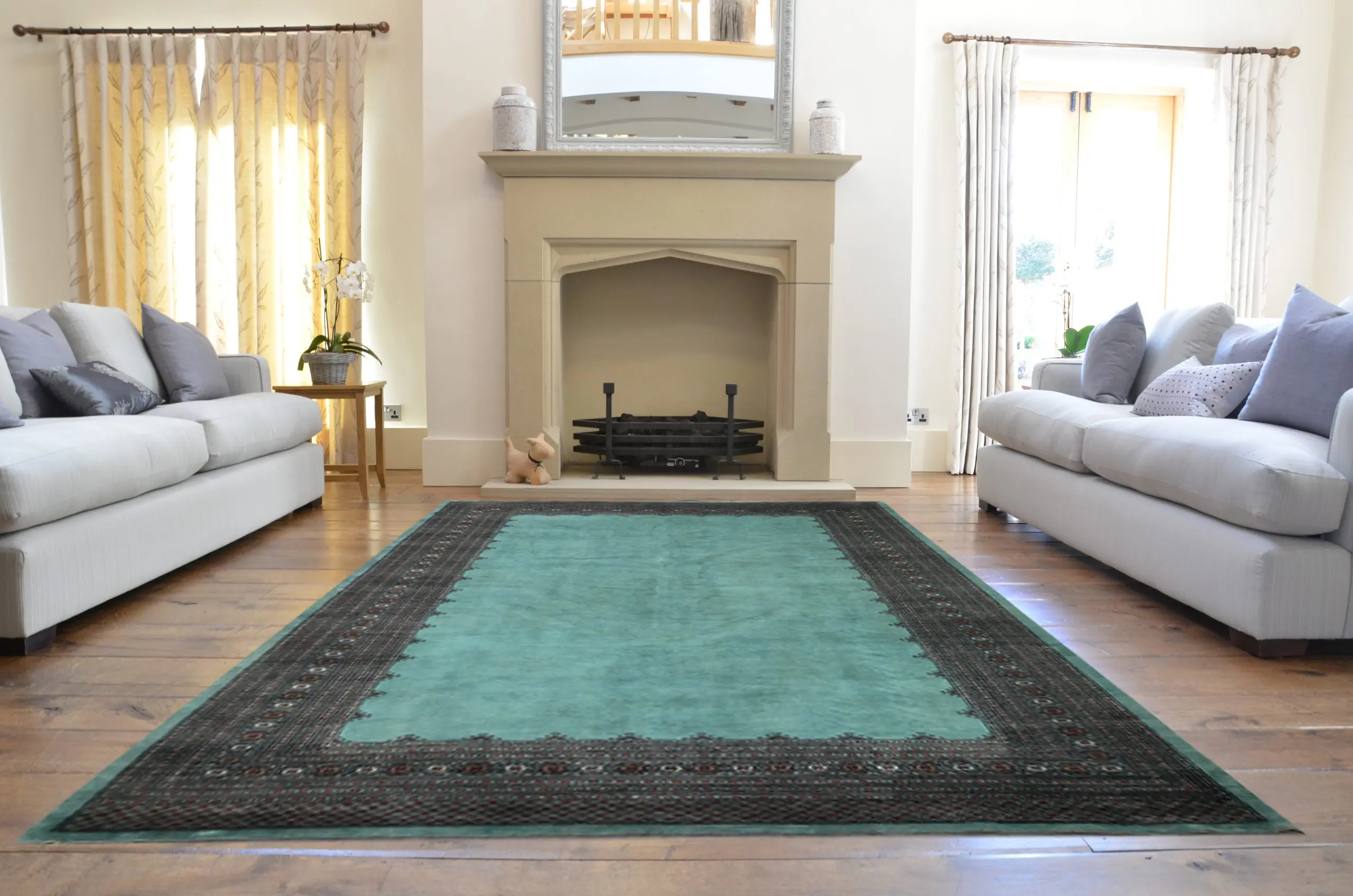 Fine Bokhara Plain Rug BOF030042 415x315