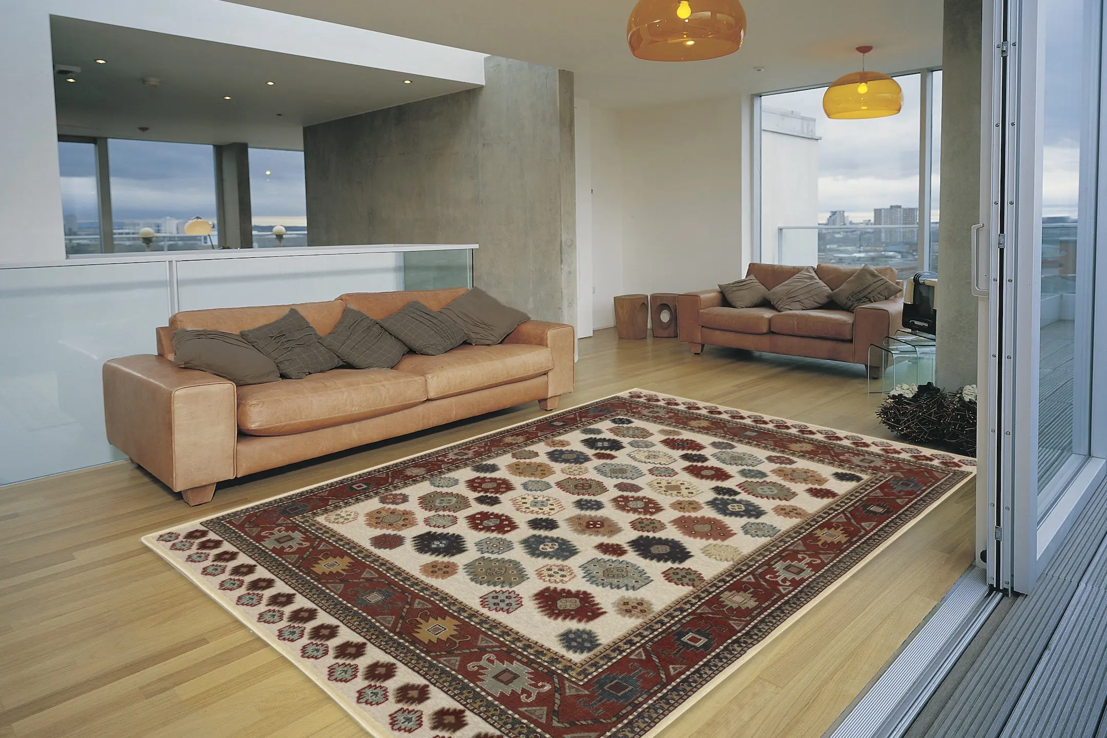 Vintage Design Rug - Multicoloured - Machine Woven ZCA016