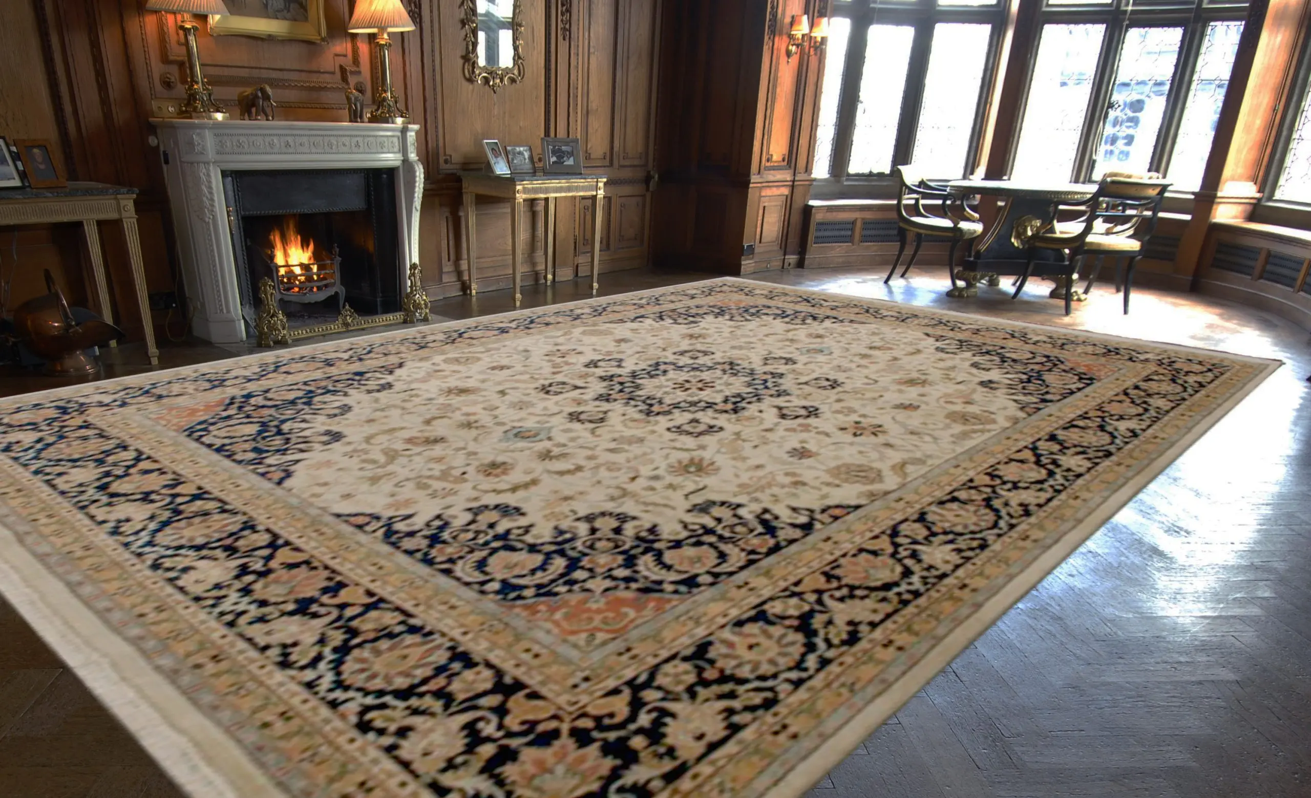 Indo Persian Meshed Rug Design