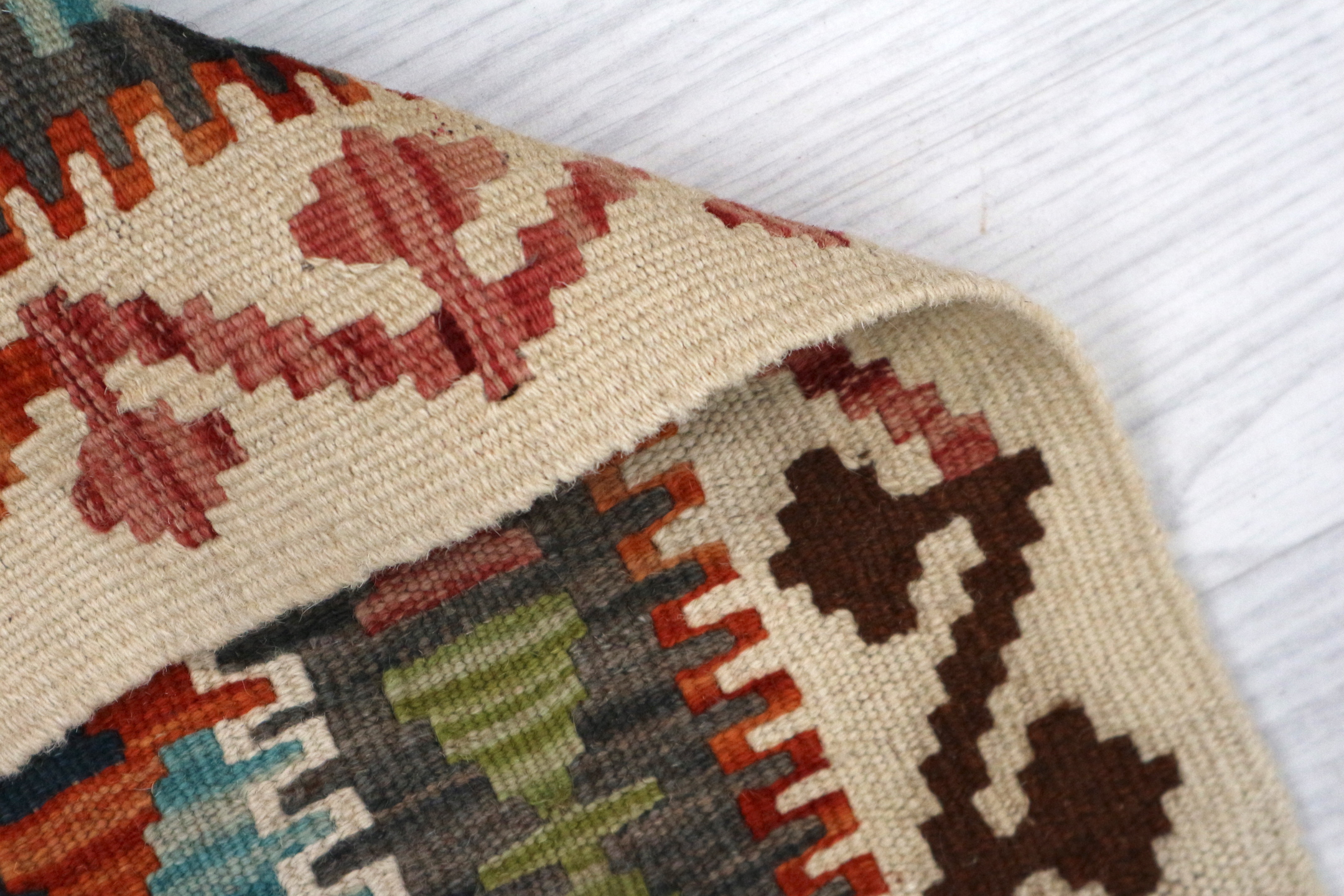 Afghan Veg Dyed Kelim AVK042000 196 x 62