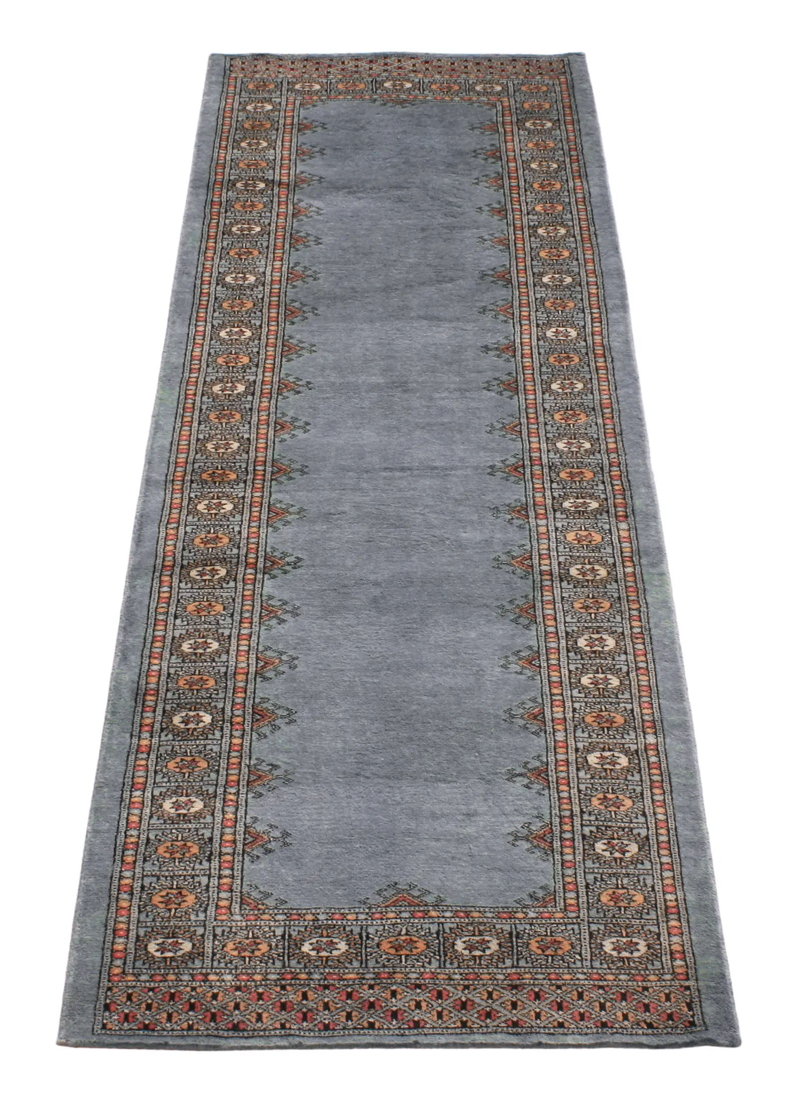 Fine Pakistan Bokhara Rug - Grey - Handknotted 100% wool Bokhara rug BOF054