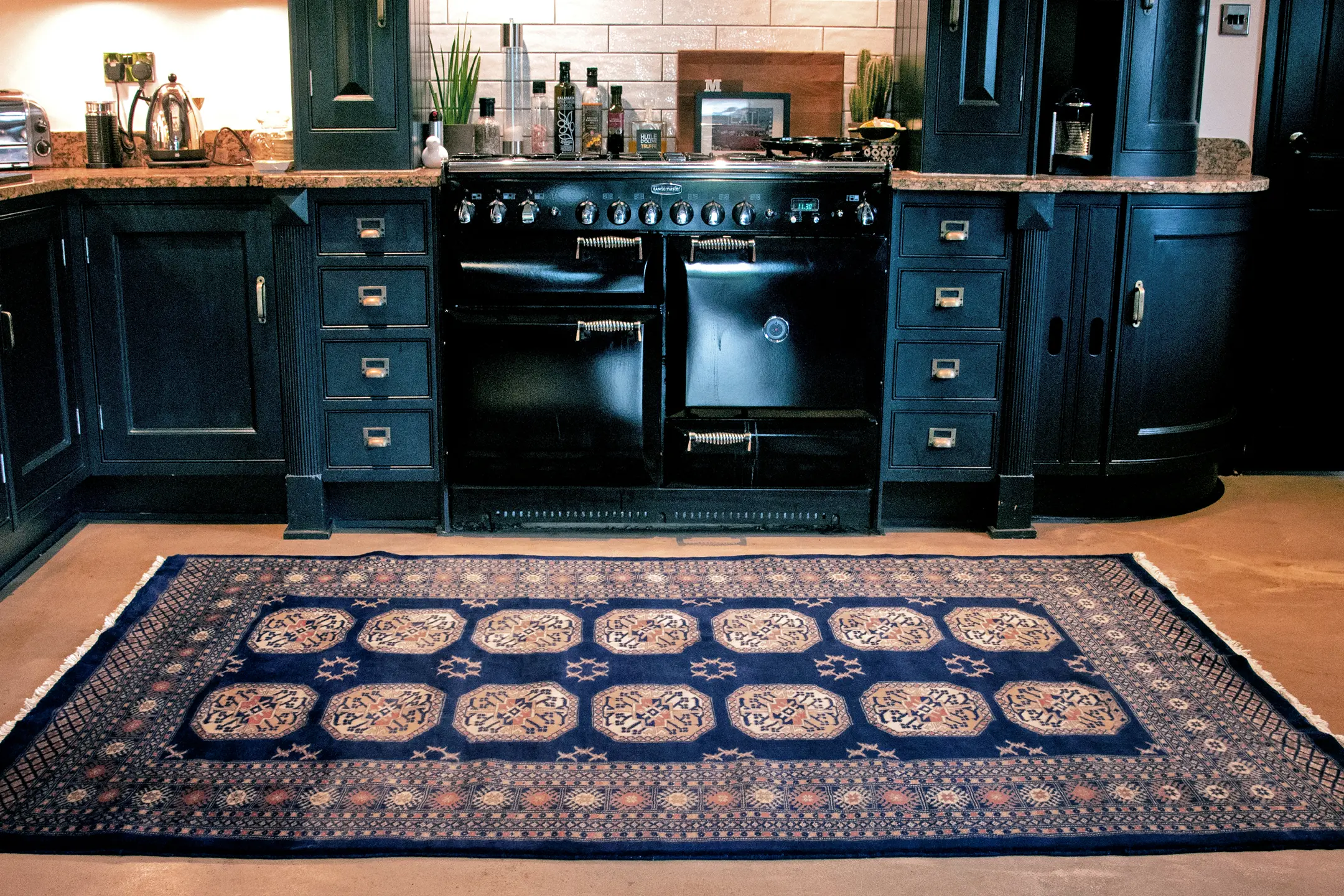 autumnFine Pakistan Bokhara Rug - Blue - Handknotted 100% wool Bokhara rug