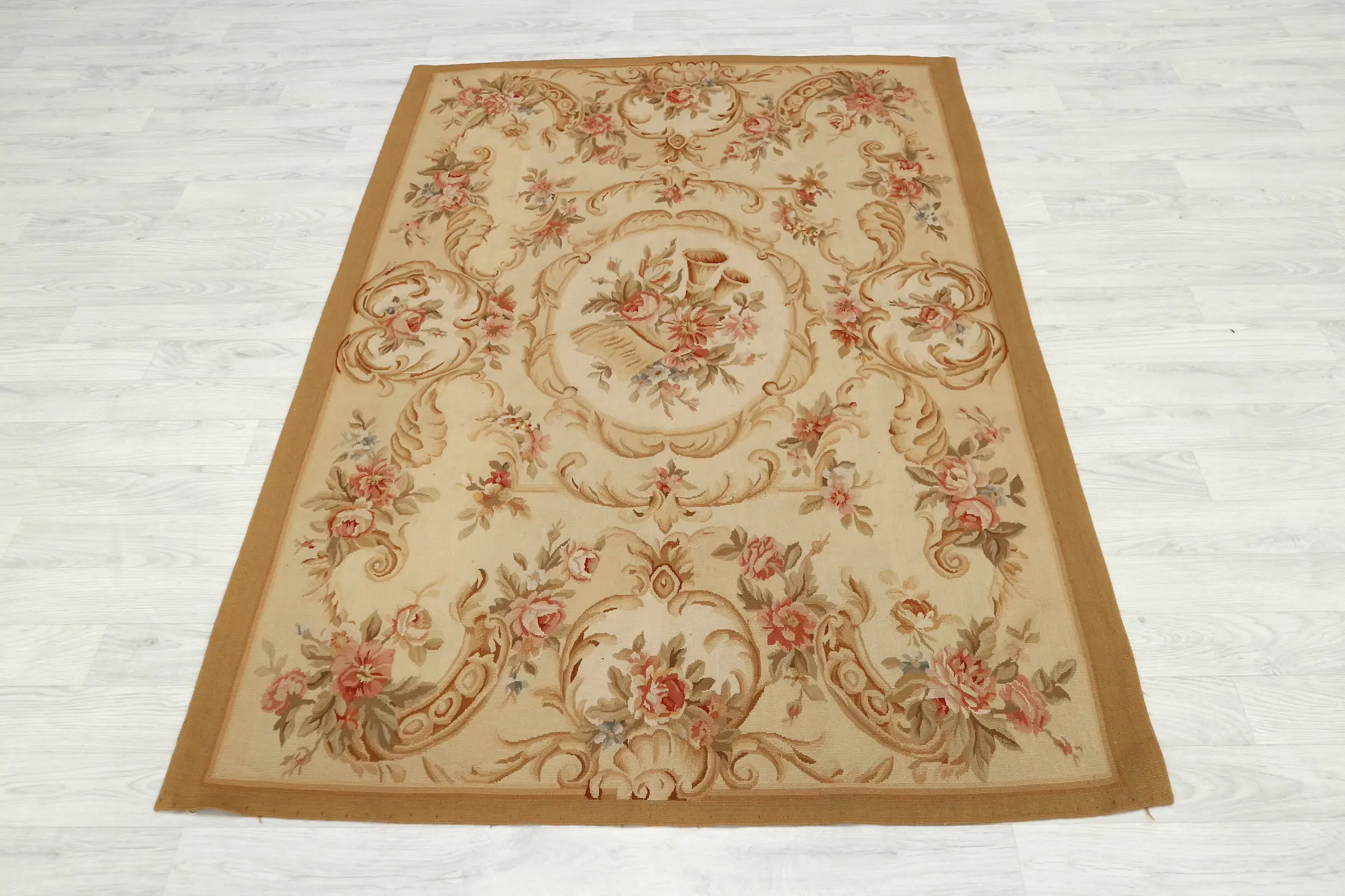 Chinese Aubusson Needlepoint Rug CAU018850 186 x 124