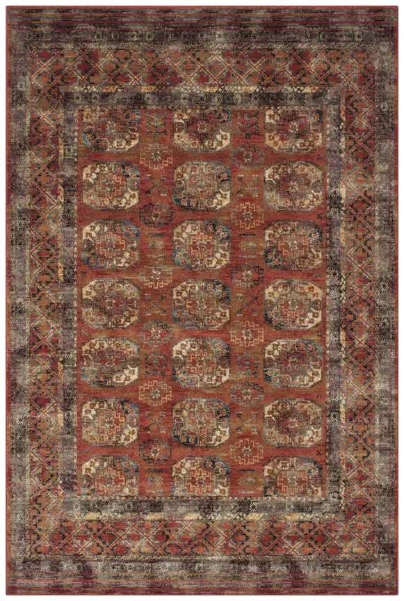 Kashimar woven rug - Orange - Machine woven rug with Traditional design EXP955