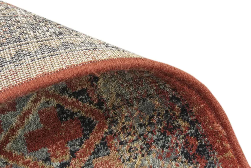 Kashimar woven rug - Orange - Machine woven rug with Traditional design EXP955