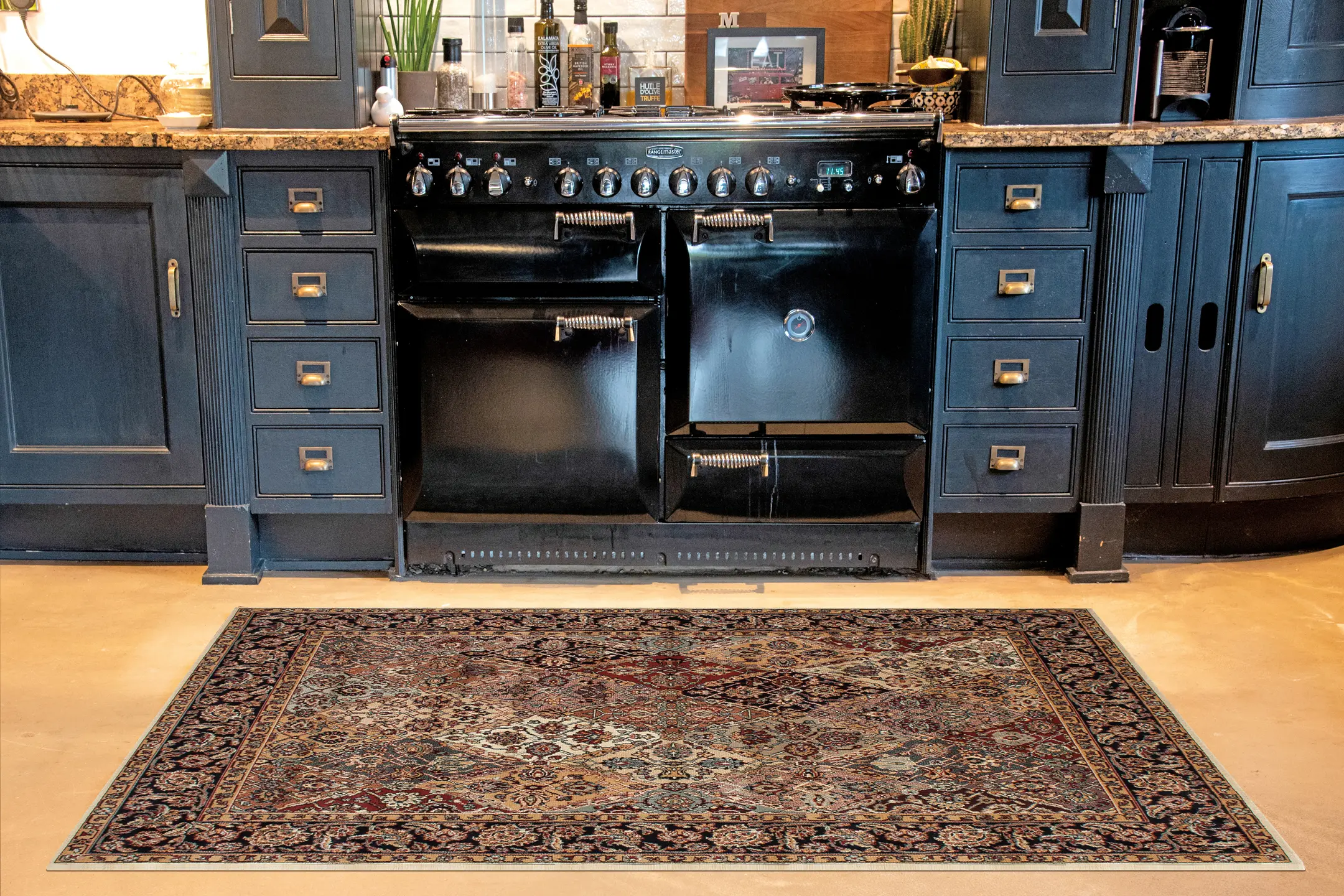 Kashimar woven rug - Multicoloured - Machine woven rug with Traditional design EXP957