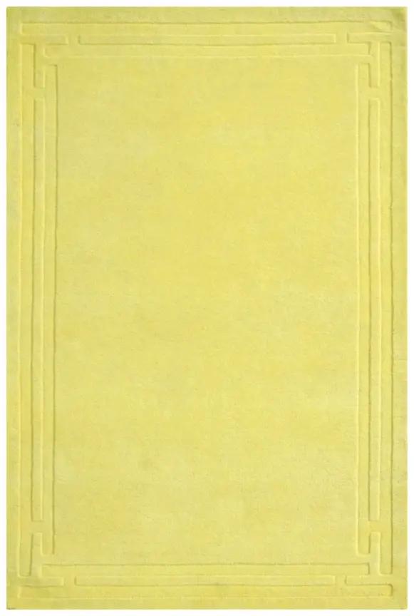 Lippa Plain Carved Rug - Yellow - Plain 100% wool rug with carved desig HHM004