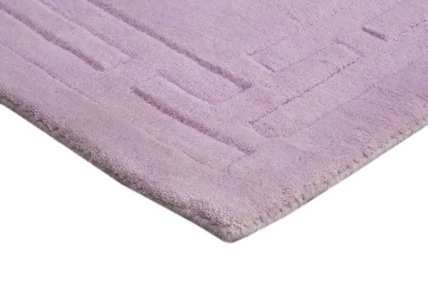 Plain Carved Rug - Purple - Indian rug with Carved design HHM009
