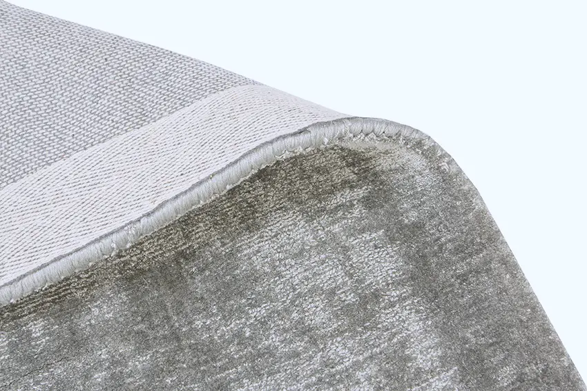 Lippa Tip Sheared rug - Grey - Plain sheen effect handmade rug HHV009