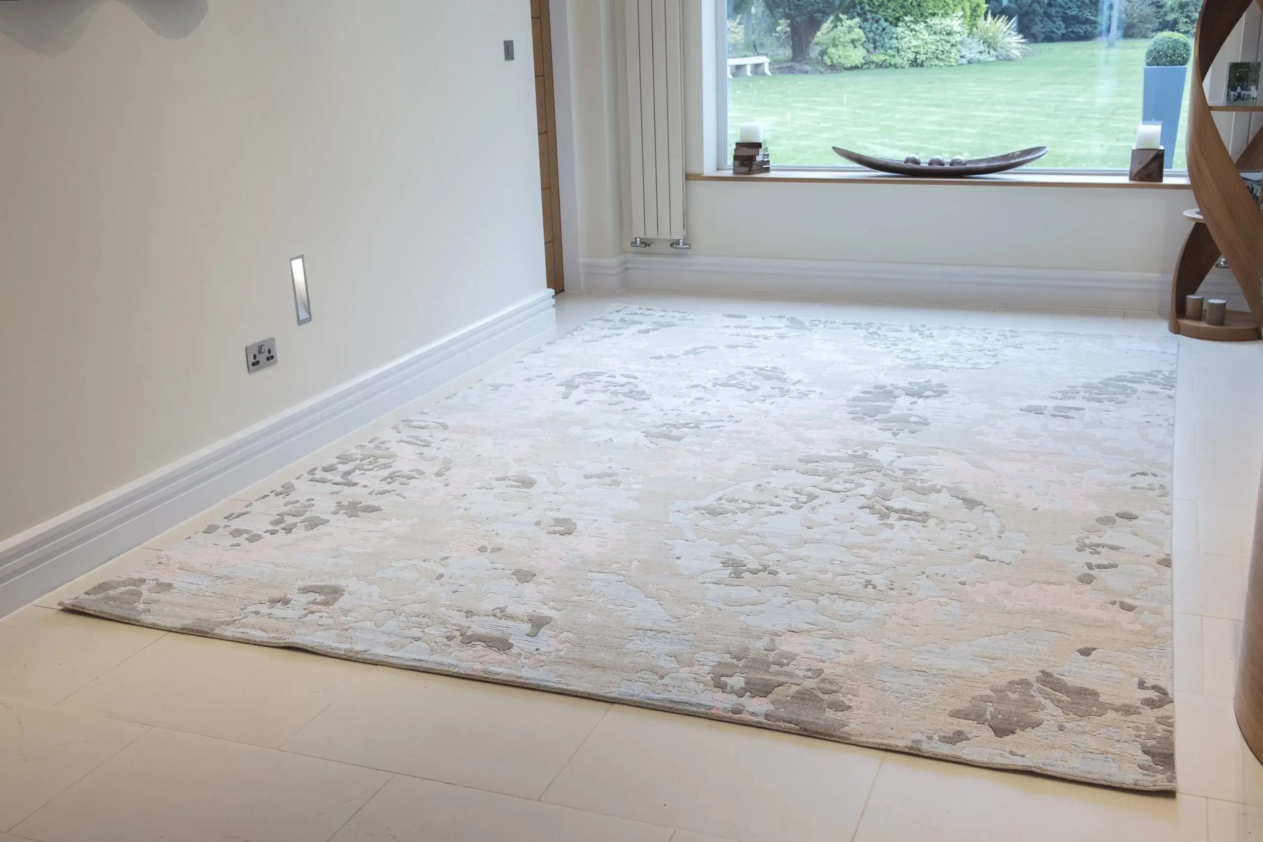 Contemporary Luxury Rug - Multicoloured - Indian Wool & Silk Rug