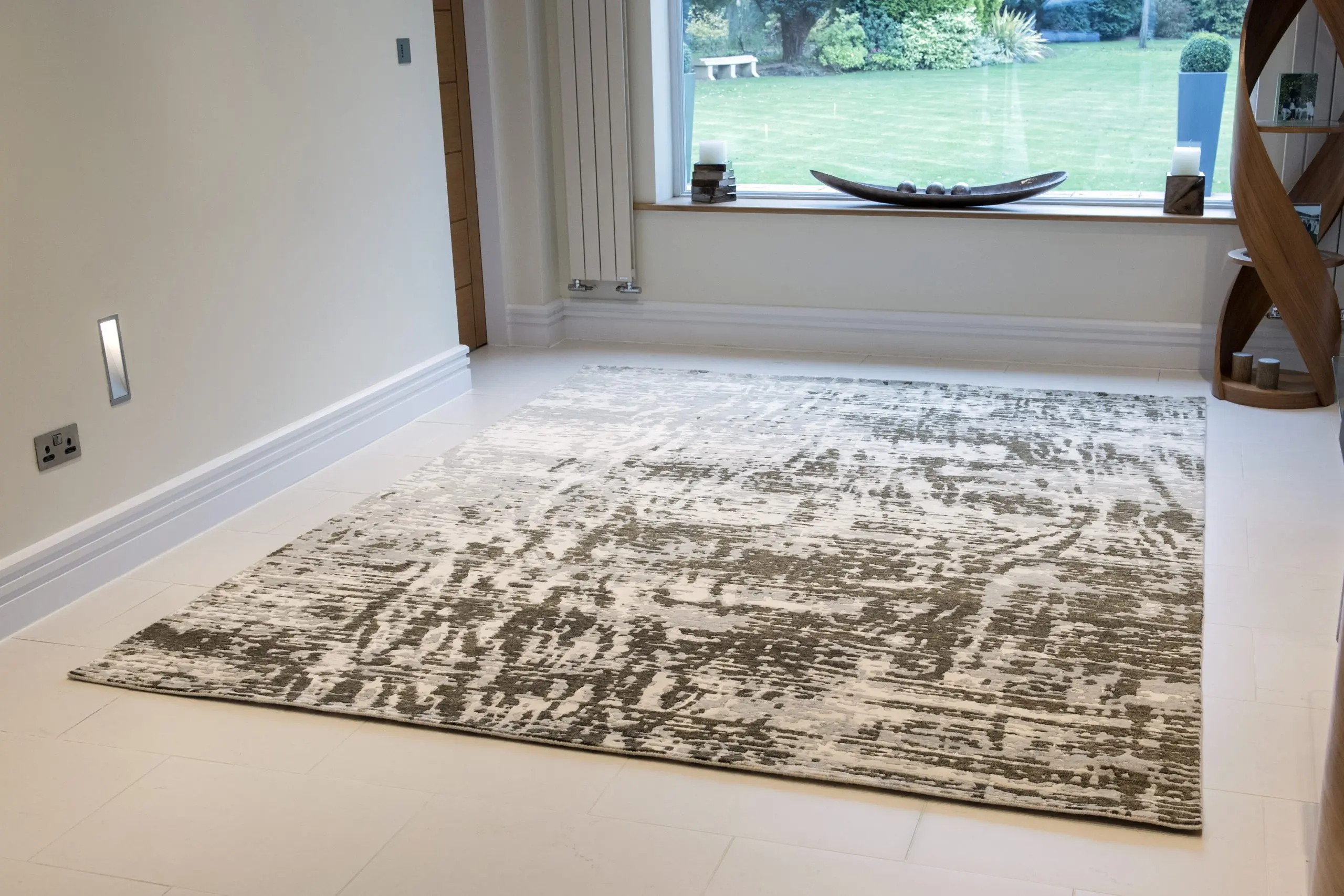 Contemporary Luxury Rug - Multicoloured - Indian Wool & Silk Rug
