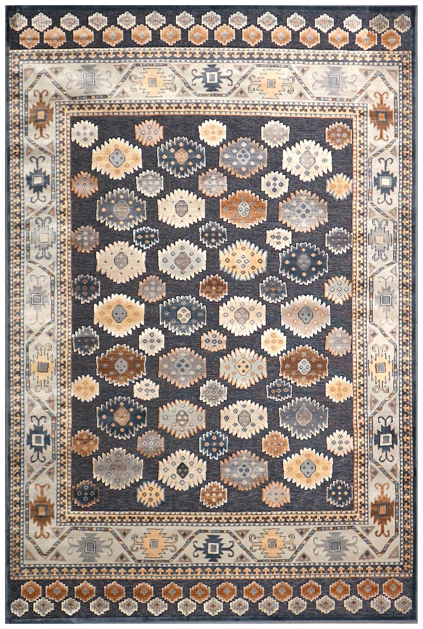 Vintage Design Rug - Multicoloured - Machine Woven ZCA015