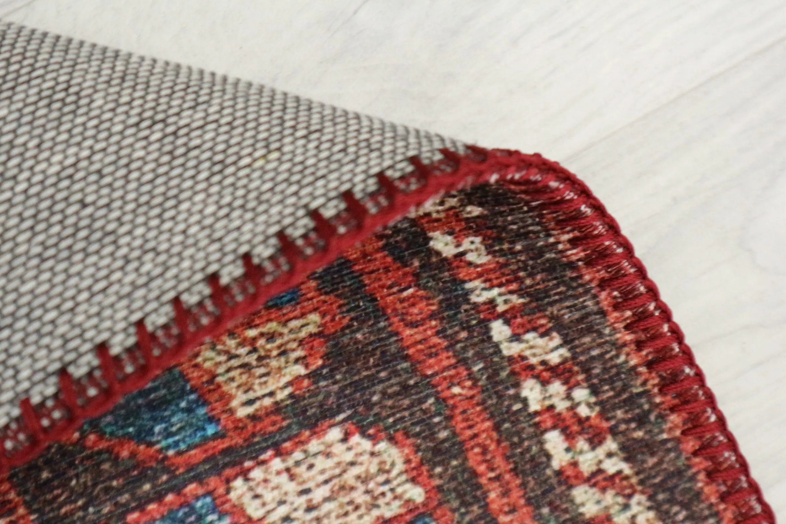 Pippur Printed Rug - Red - ZDB703