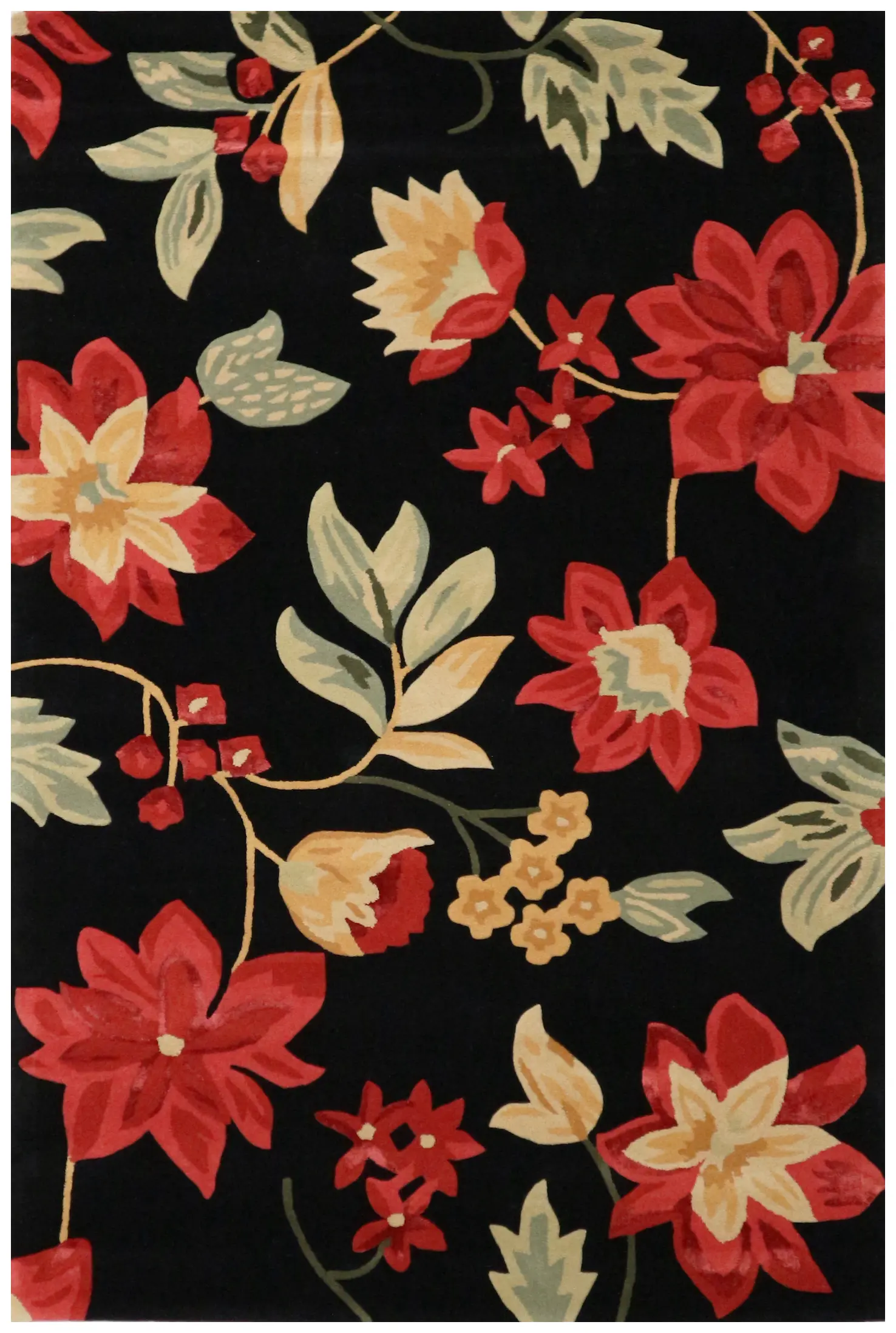 Modern Botanical Rug - Multicoloured