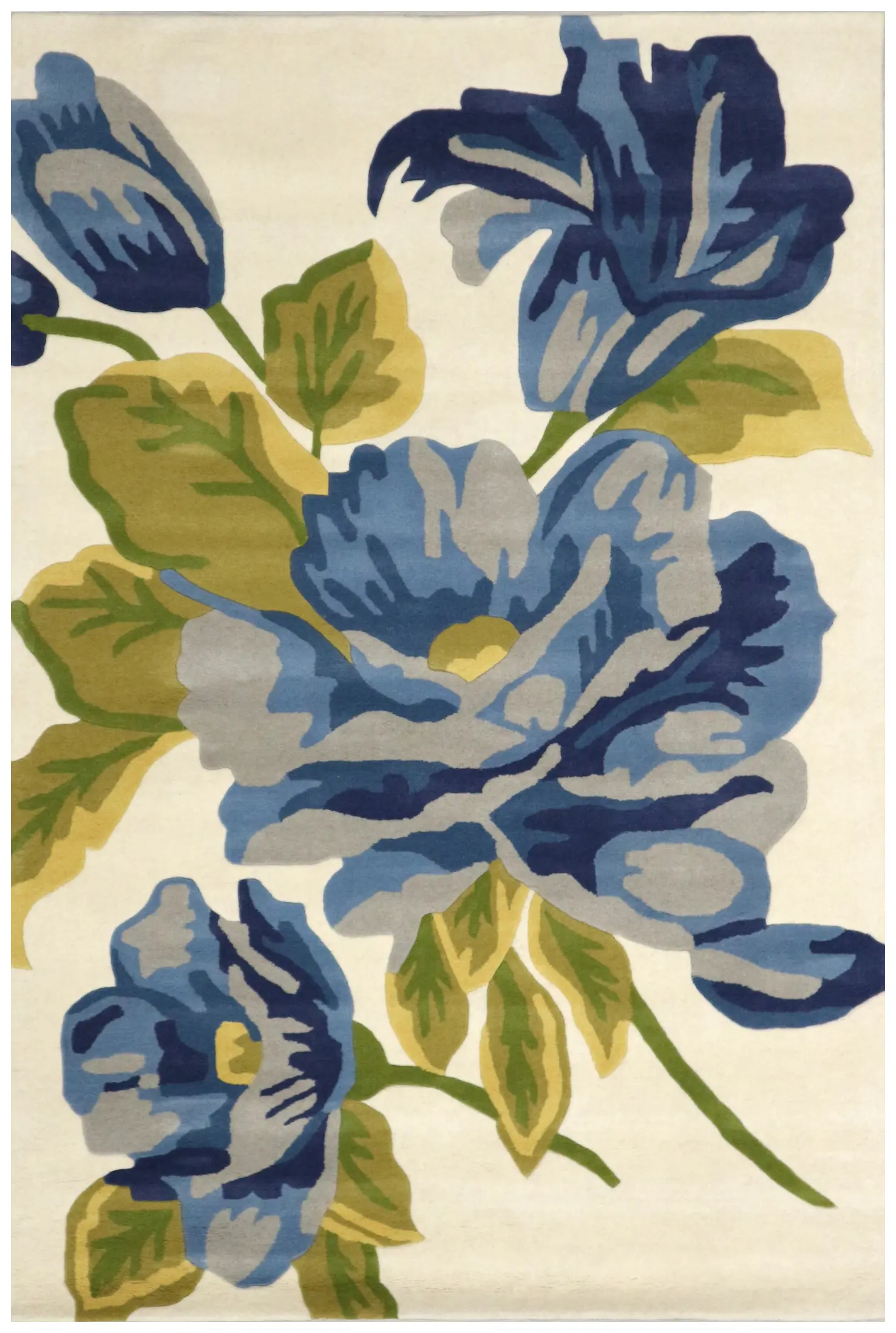 Modern Botanical Rug - Multicoloured