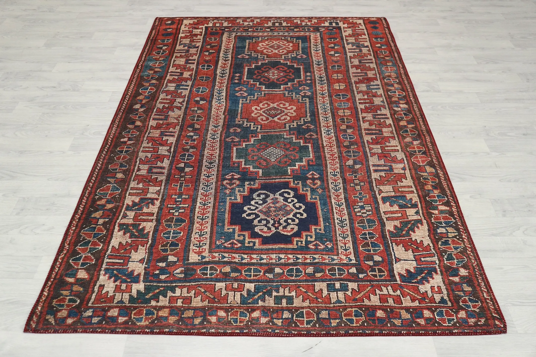 Pippur Printed Rug - Red - ZDB703