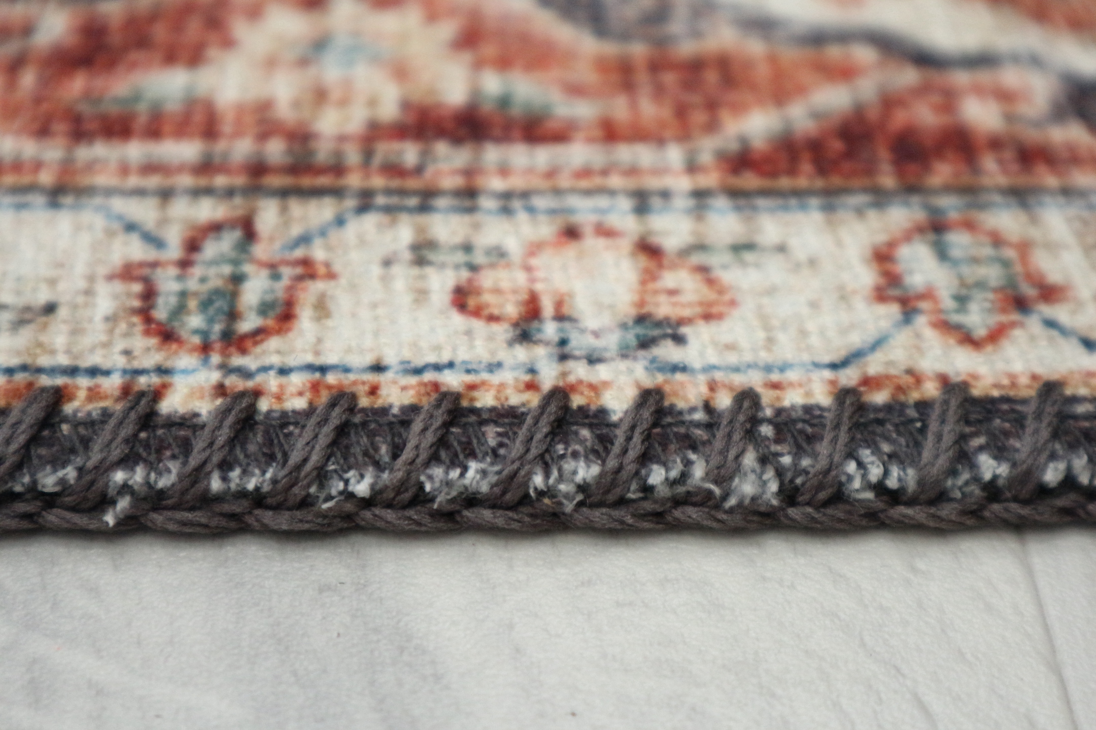 Pippur Printed Rug - Blue and Red - ZDB708