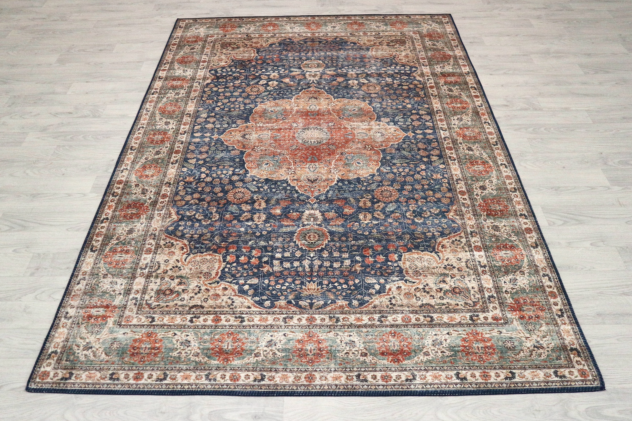 Pippur Printed Rug - Blue - ZDB711