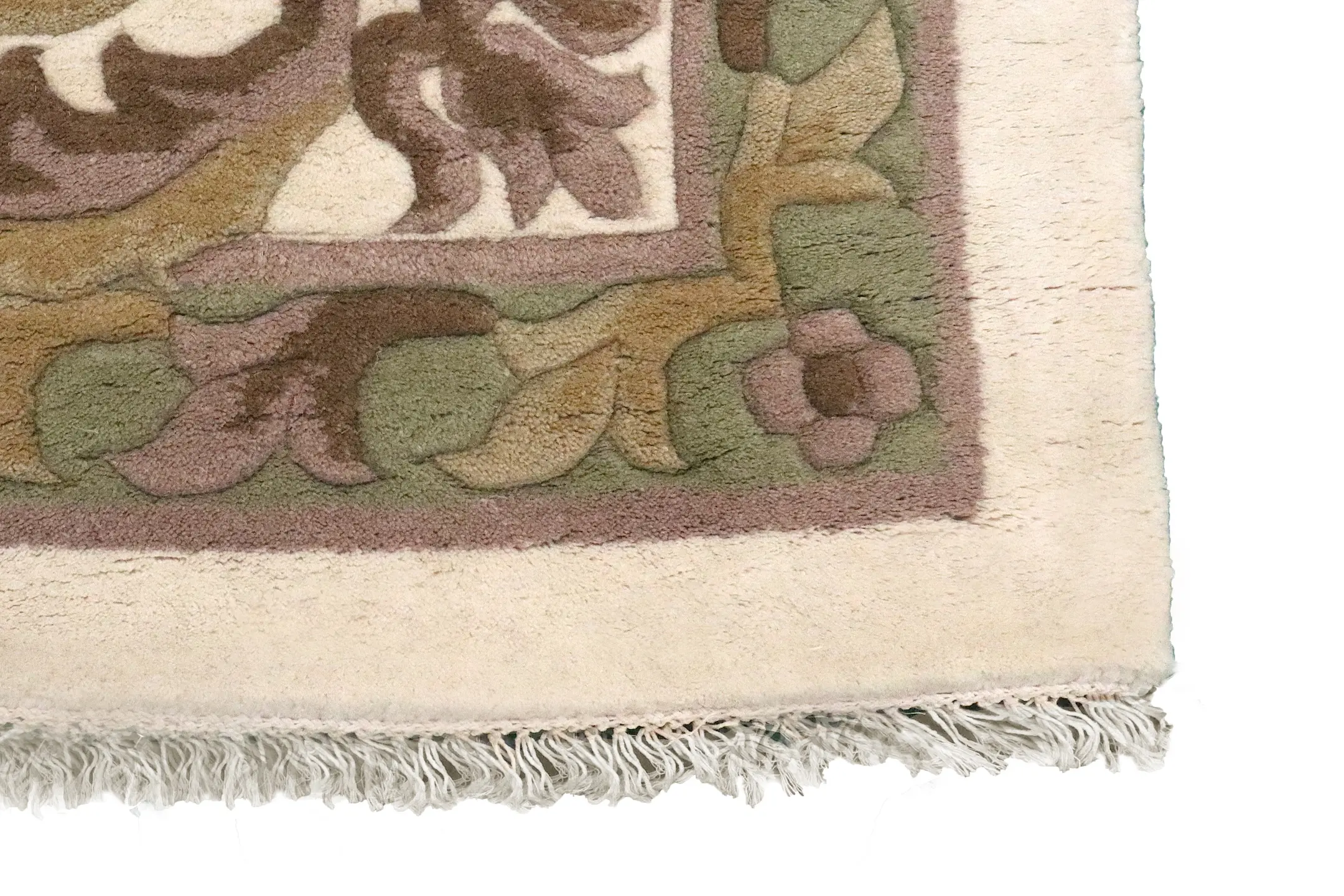 Super Rajbik rug - Cream  - Handknotted Indian Aubusson design rug RAJ032023 458 x 336