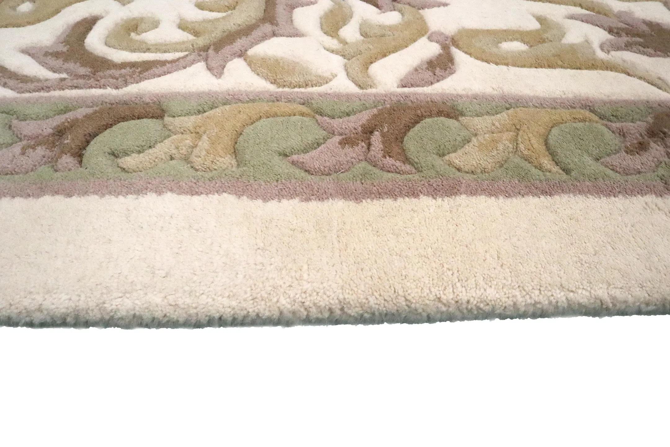 Super Rajbik rug - Cream  - Handknotted Indian Aubusson design rug RAJ032023 458 x 336