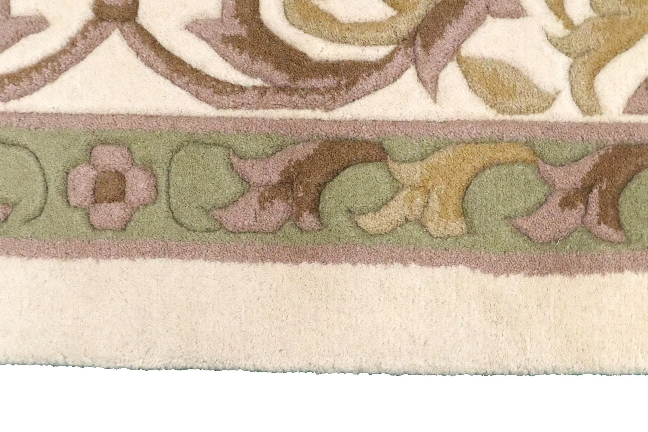 Super Rajbik rug - Cream  - Handknotted Indian Aubusson design rug RAJ032023 458 x 336