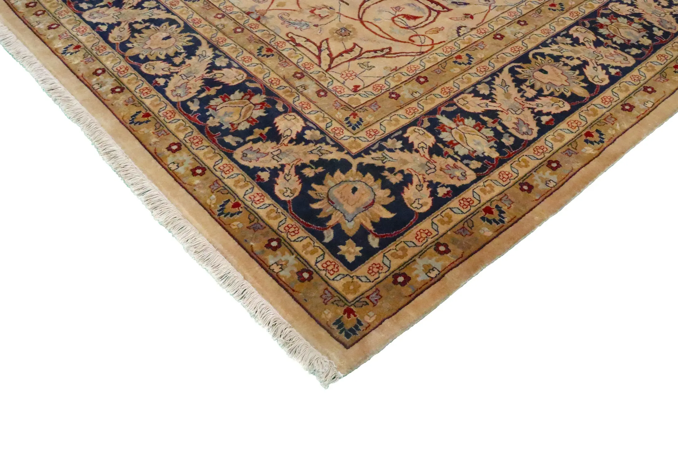 Very fine indo Persian - Cream - Handknotted rug with Persian design IPF030005 415 x 303