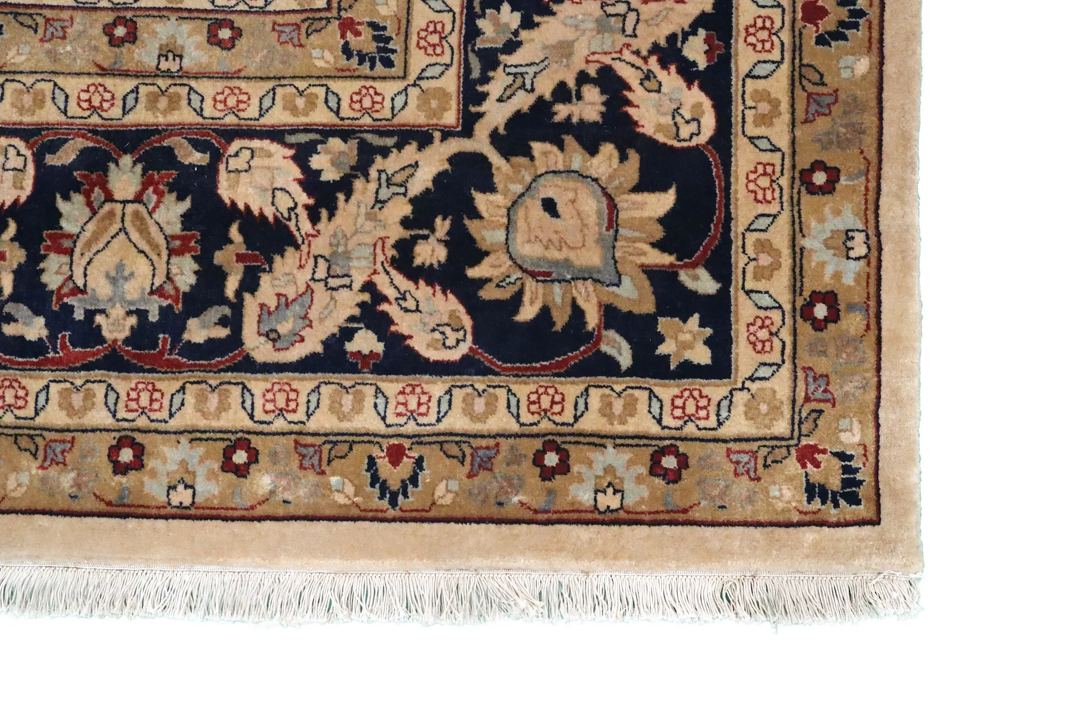 Very fine indo Persian - Cream - Handknotted rug with Persian design IPF030005 415 x 303