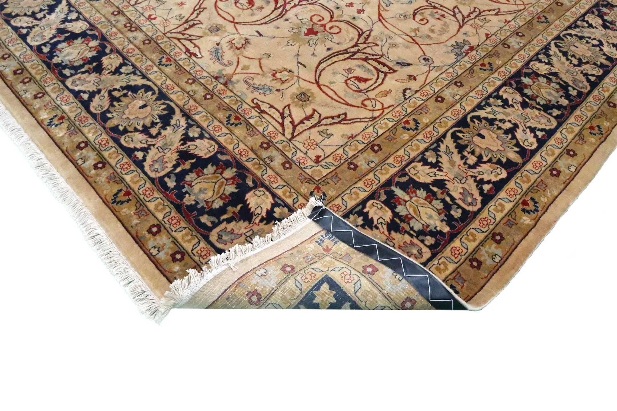 Very fine indo Persian - Cream - Handknotted rug with Persian design IPF030005 415 x 303