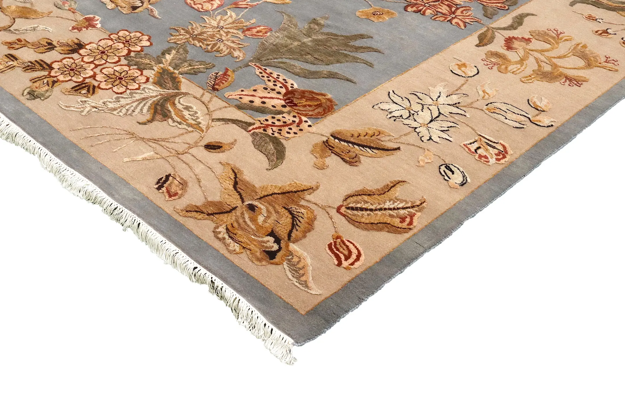 Luxury Indian Jaipur Rug - Blue - Handknotted Silk mix Indian rug IJS030004 419 x 308