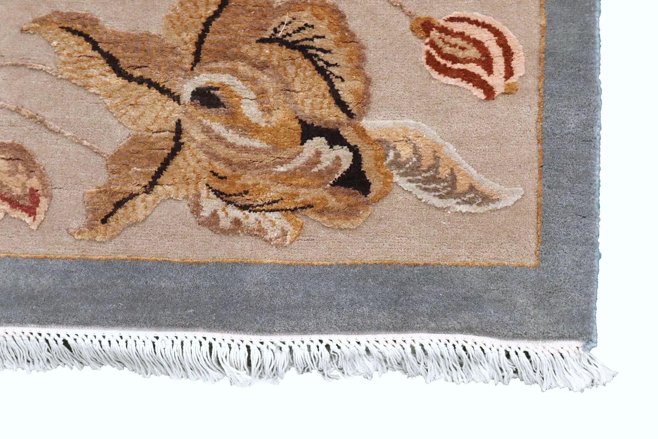 Luxury Indian Jaipur Rug - Blue - Handknotted Silk mix Indian rug IJS030004 419 x 308