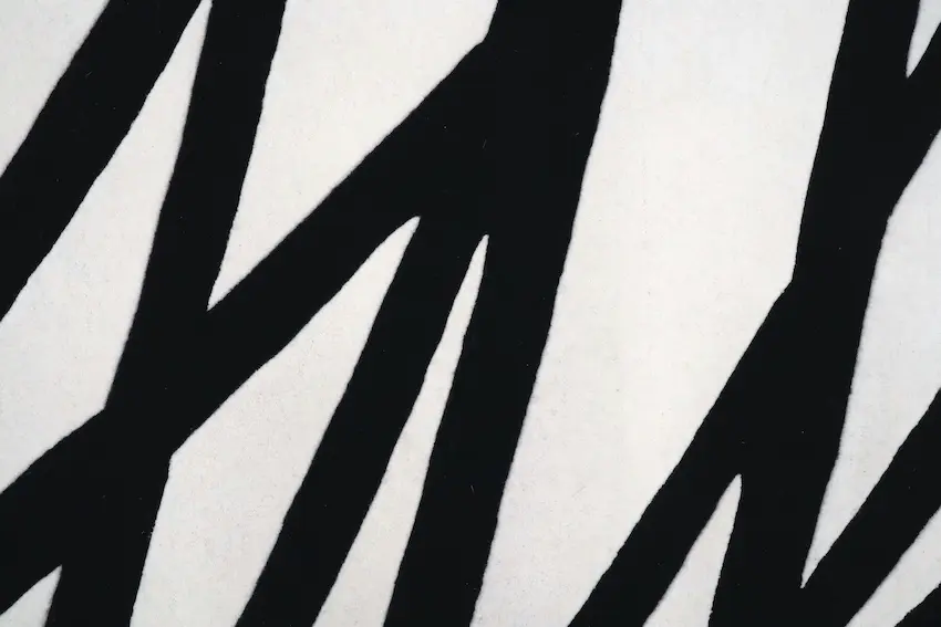 Modern Rug - Black & White - Indian Rug with Contemporary Design ECA036