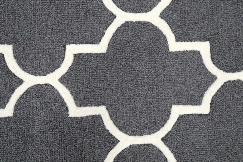 Lattice Design Rug - Grey - Indian Rug with Lattice Design DFS711