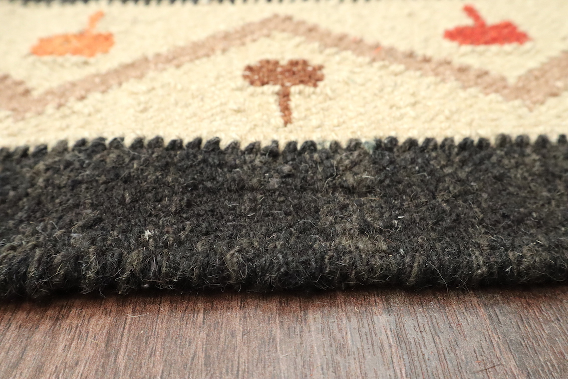 Indian Kelim Rug - Multicoloured - Flatweave Tribal design rug IKF003
