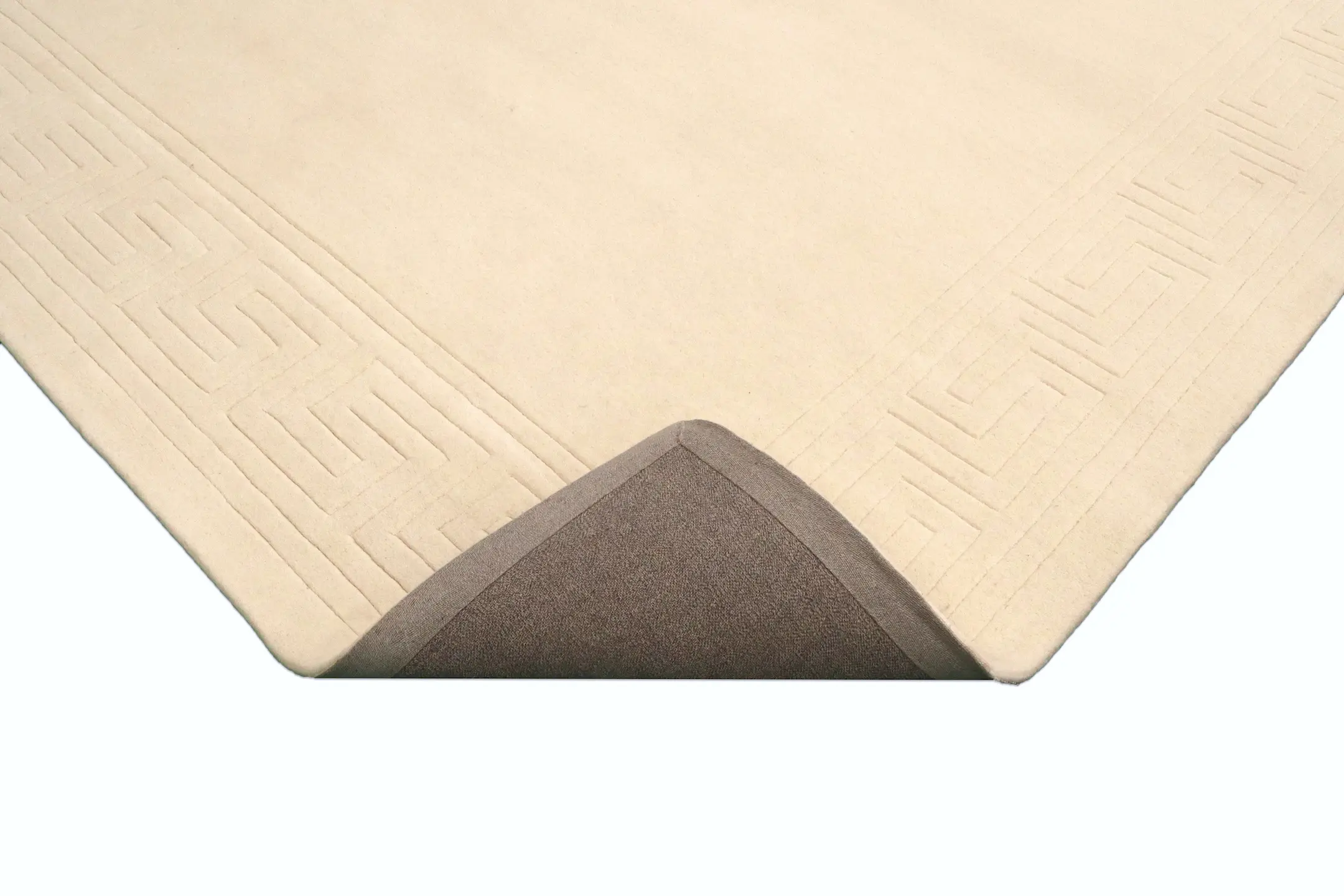 Indian rug with Carved Greek Inspired pattern ECD030001 420 x 306
