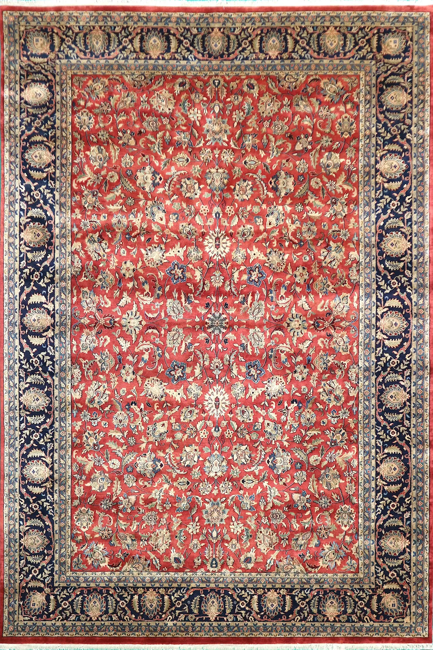 Very fine indo Persian - Red - Handknotted rug with Persian design IPF030002 430 x 295