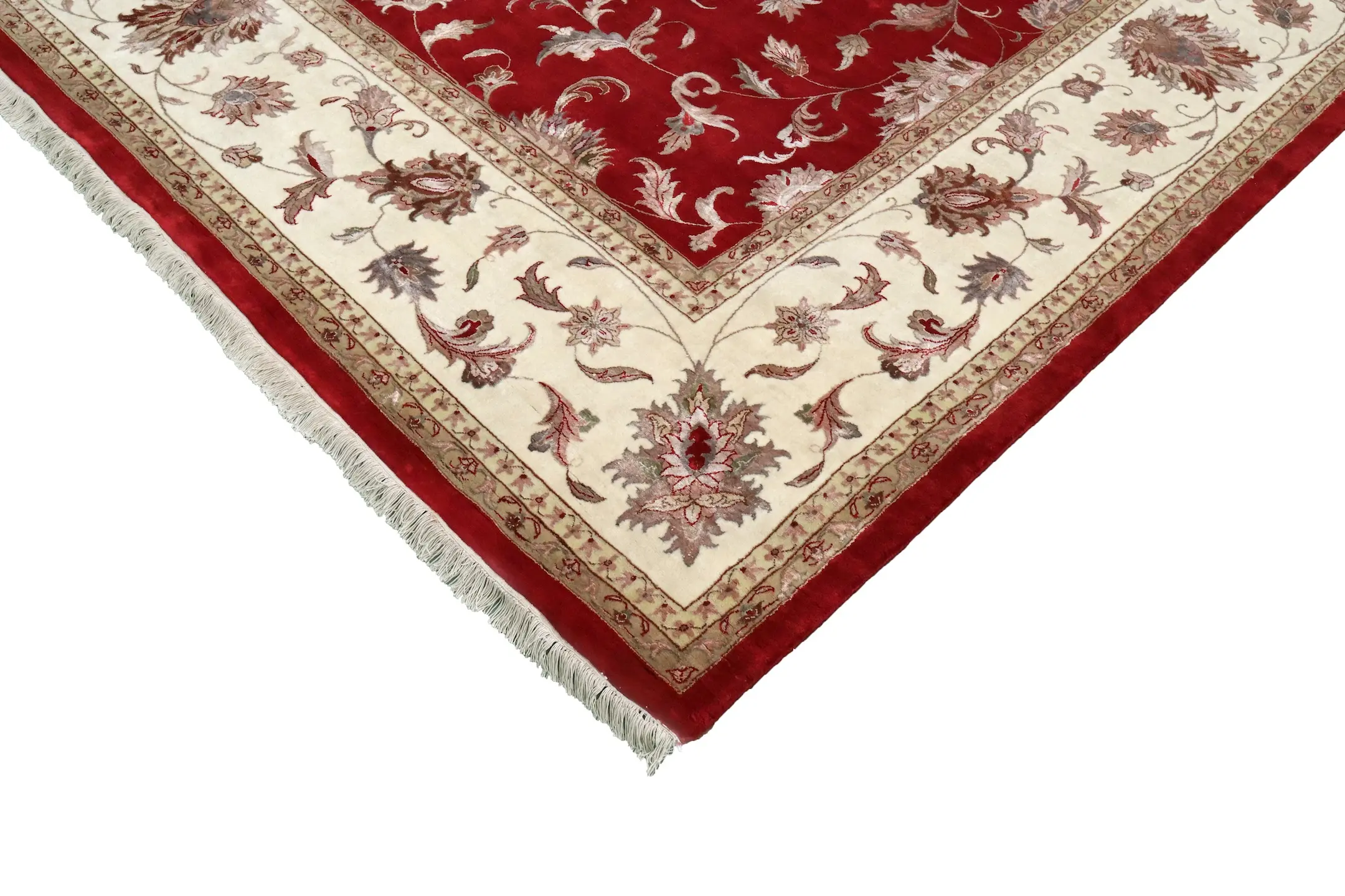Very fine indo Persian - Red - Handknotted rug with Persian design IPF030007 426 x 299