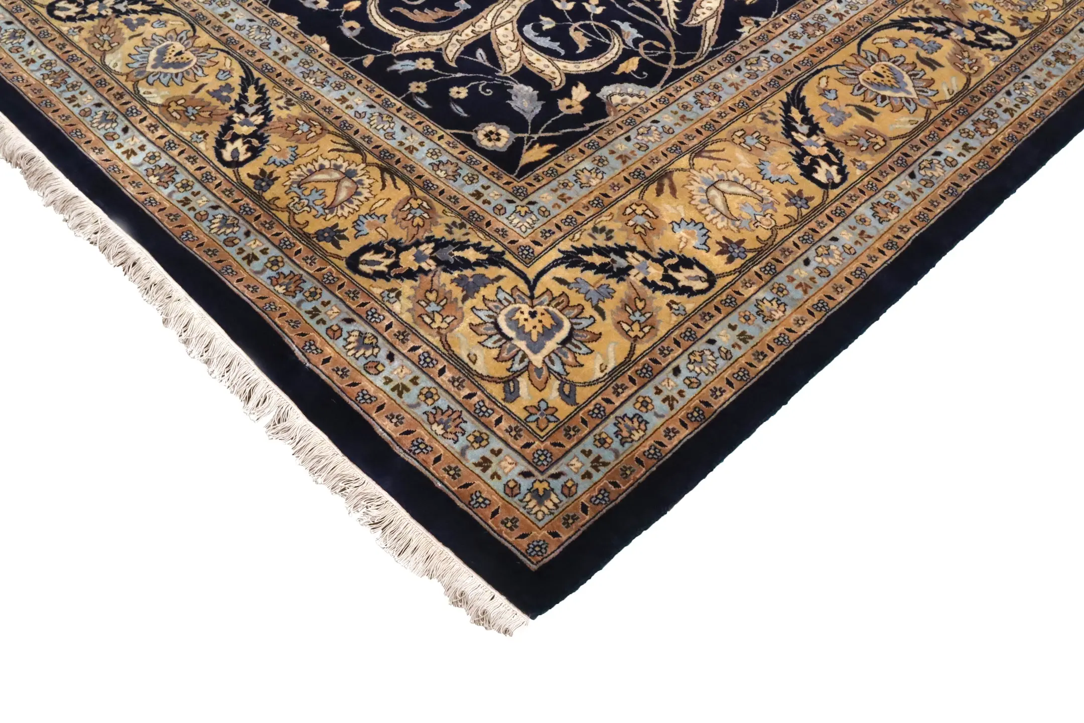 Very fine indo Persian - Blue - Handknotted rug with Persian design IPF030004 452 x 307