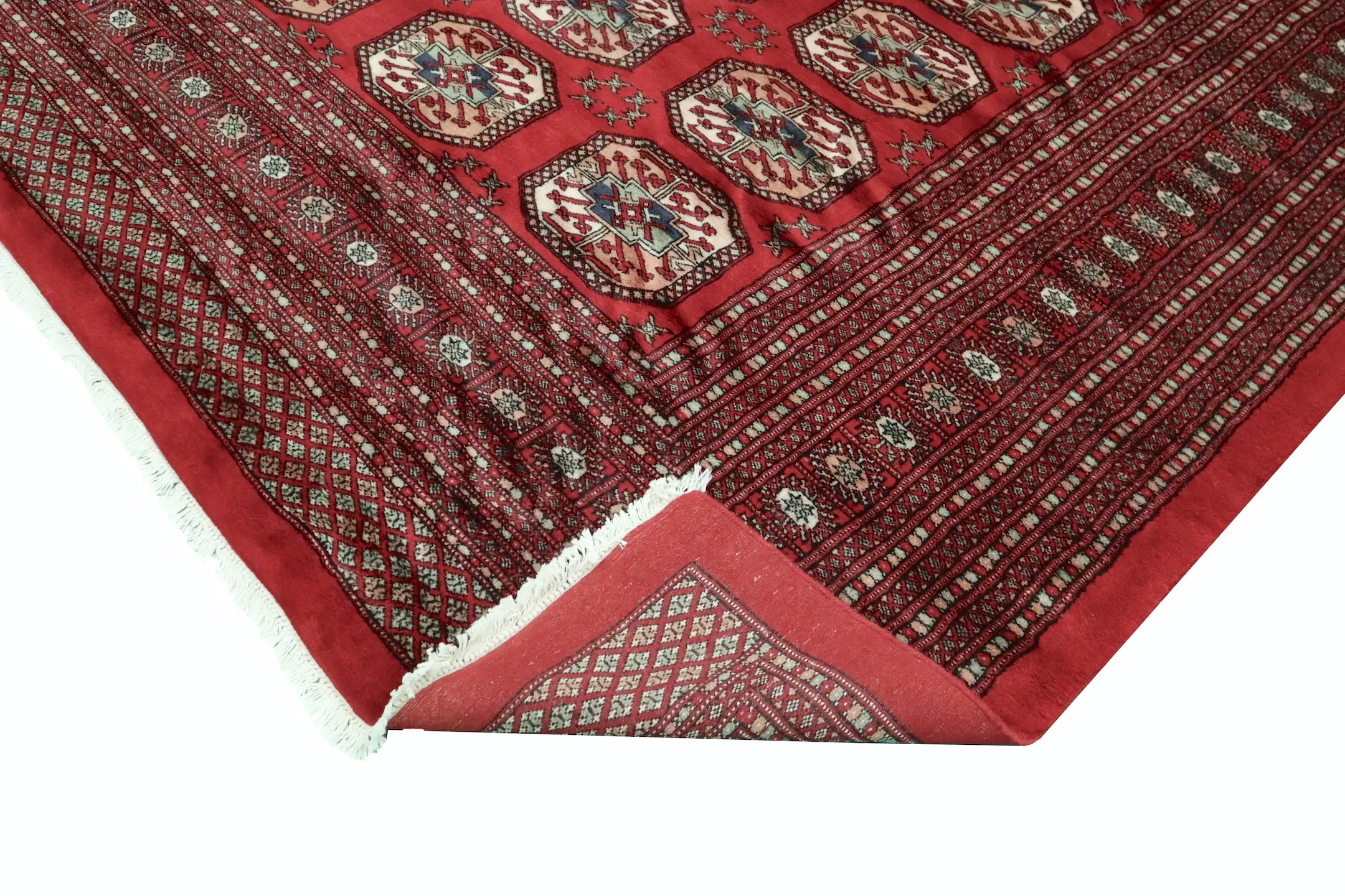 Pakistan Bokhara Rug - Red - Handknotted 100% wool Bokhara rug BOK030F52 419 x 308