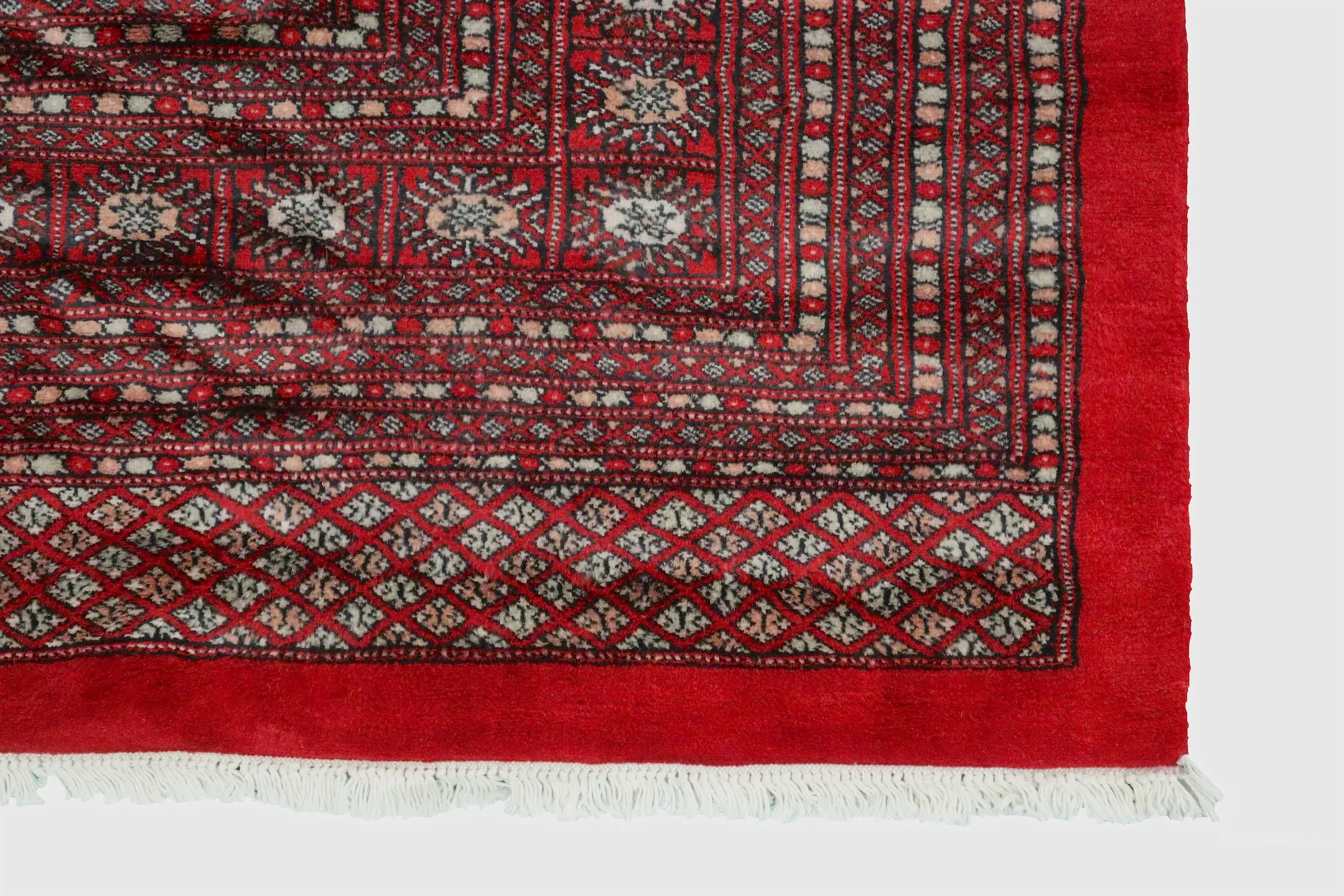 Pakistan Bokhara Rug - Red - Handknotted 100% wool Bokhara rug BOK030F52 419 x 308